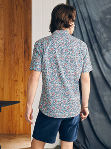 Mens - Short Sleeve Breeze Shirt | Seafoam Beach Blossom