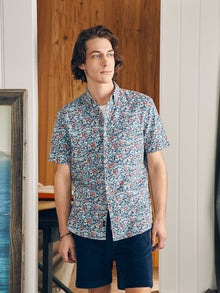 Mens - Short Sleeve Breeze Shirt | Seafoam Beach Blossom