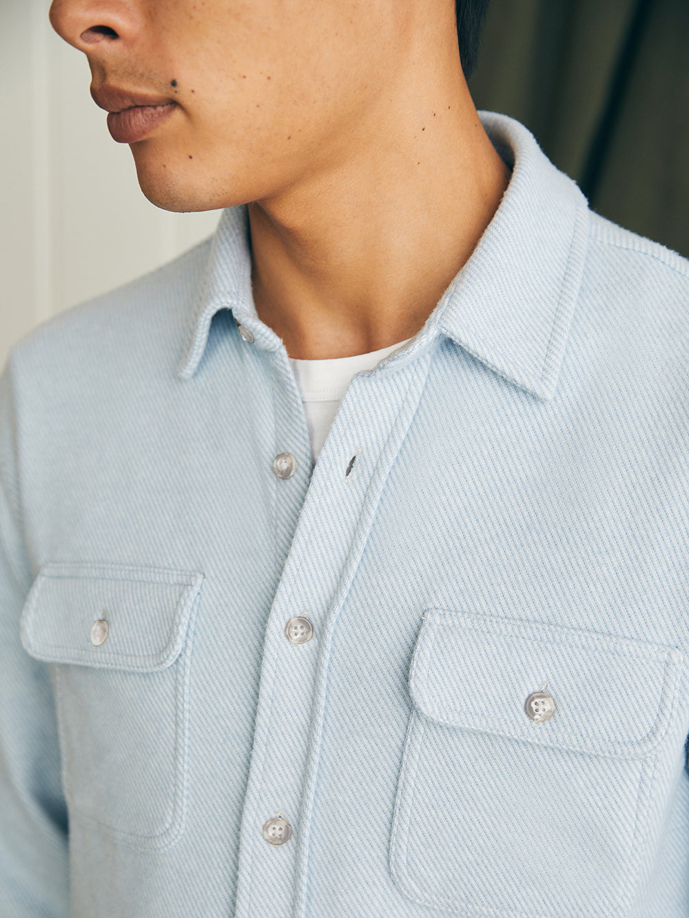 Mens - Legend  Sweater Shirt  | Ice Blue Twill