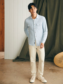 Mens - Legend  Sweater Shirt  | Ice Blue Twill