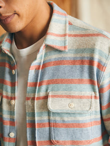 Mens - Legend  Sweater Shirt  | Coral Reef Stripe