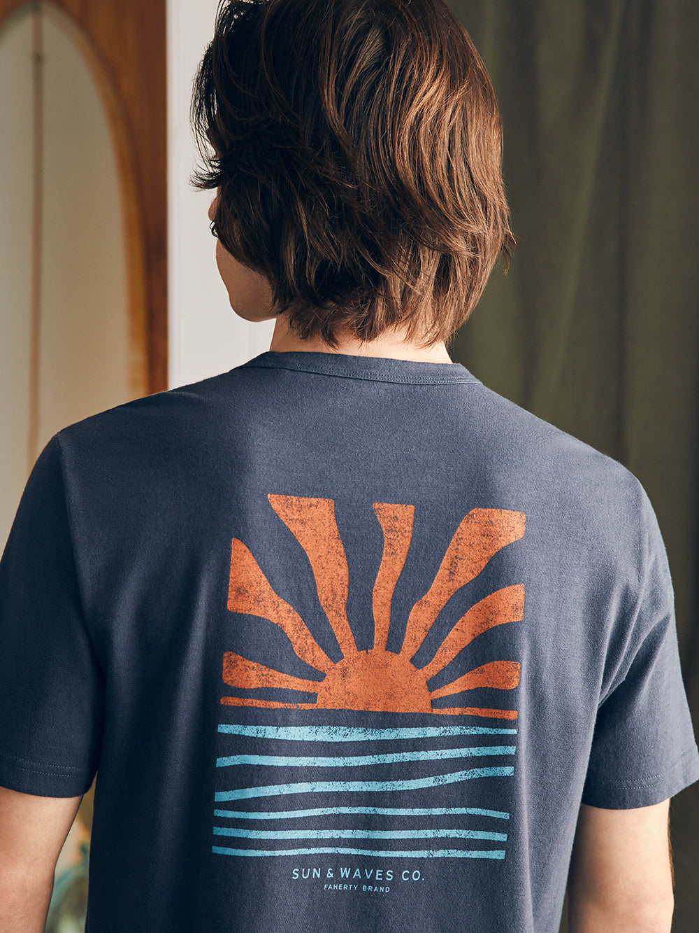 Mens - Sunwashed Graphic Tee | Dune Navy