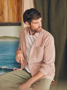 Mens - Sunwashed Chambray Shirt | Coastal Mauve