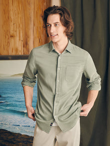 Mens - Sunwashed Chambray Shirt | Desert Olive