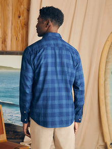 Mens - Sunwashed Chambray Shirt | Navy Night Windowpane