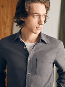 Mens - Sunwashed Chambray Shirt | Washed Charcoal