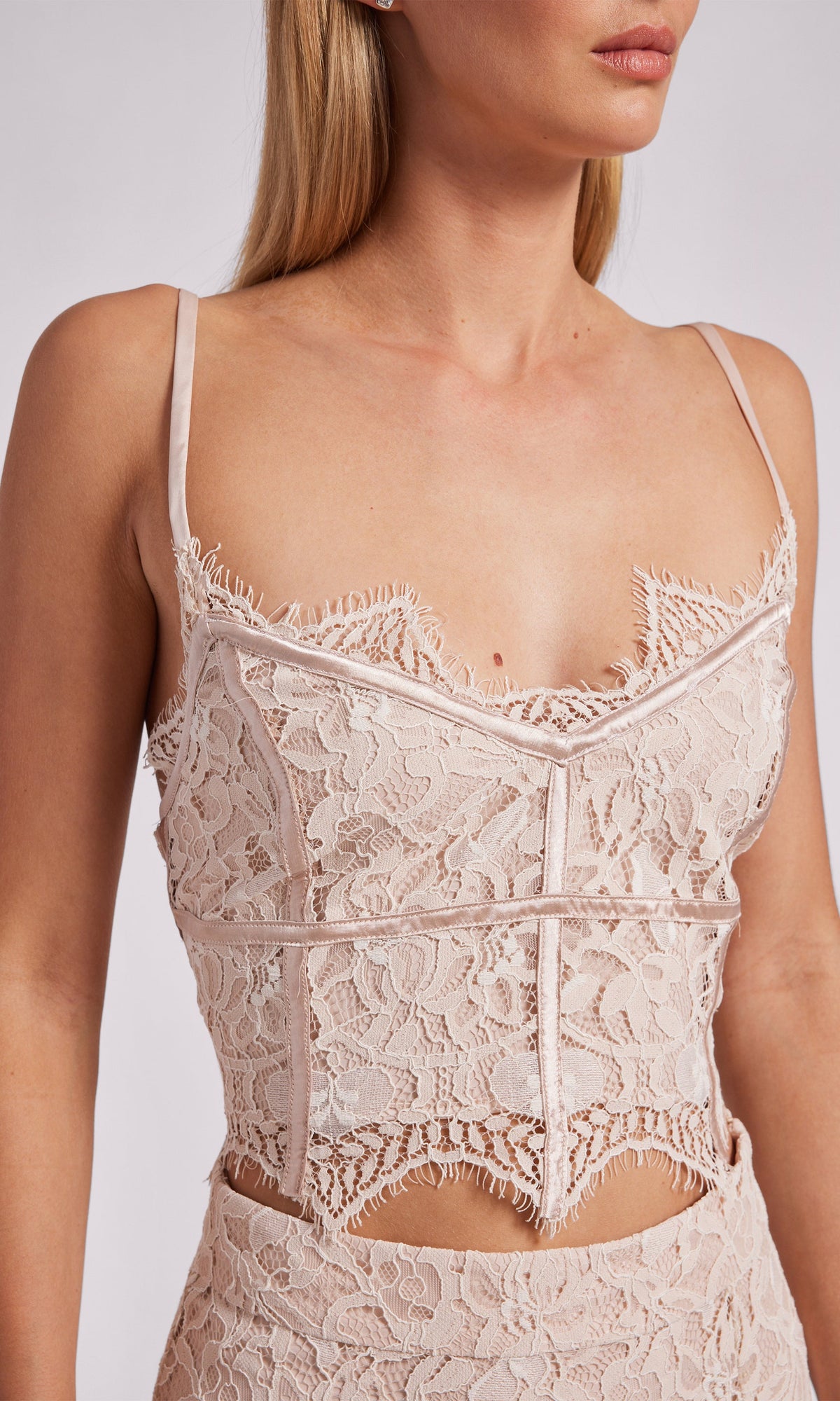 Simone Lace Top | French Beige