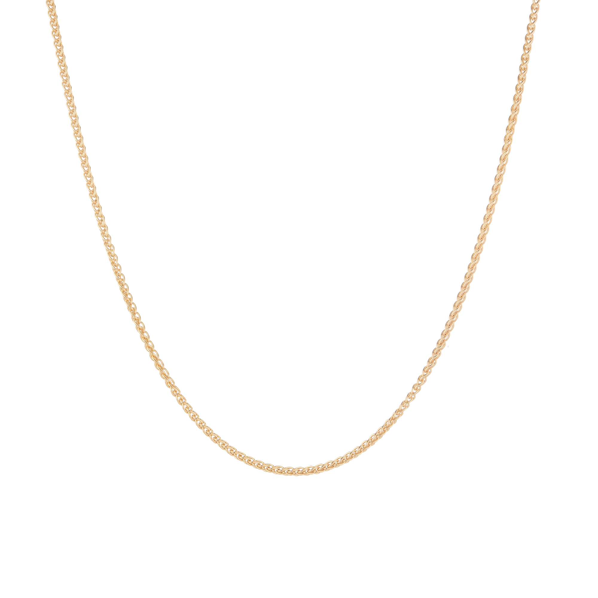Dainty Wheat Chain Necklace Vermeil Yellow Gold 16in 18in 20in 22in First