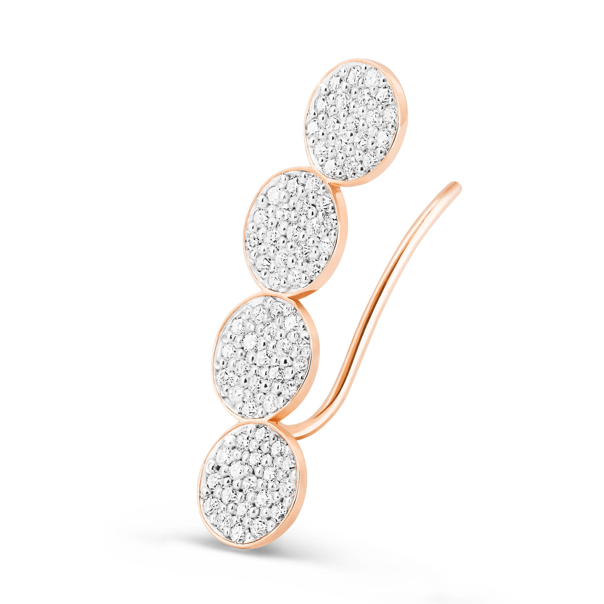 Mini Ever Solo Right Diamond Arc Earring | 18K Rose Gold