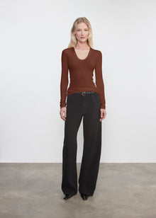 Silk Rib L/S U | Nutshell