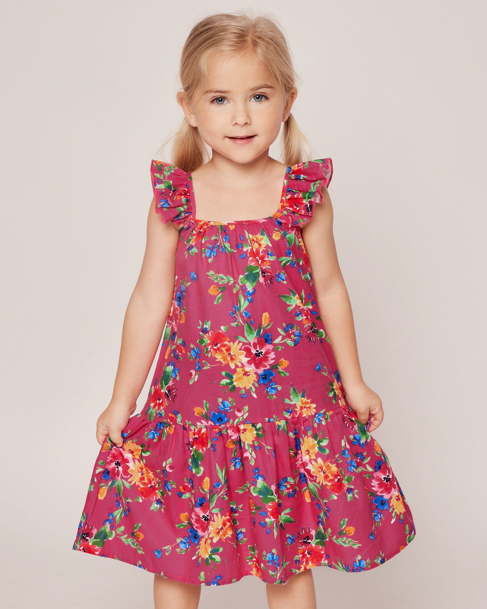 Girl's Twill Celeste Dress | Summer Blooms