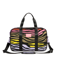 STATE Bags Rockaway Duffle Tech Knit Zebra Front View Click to Zoom