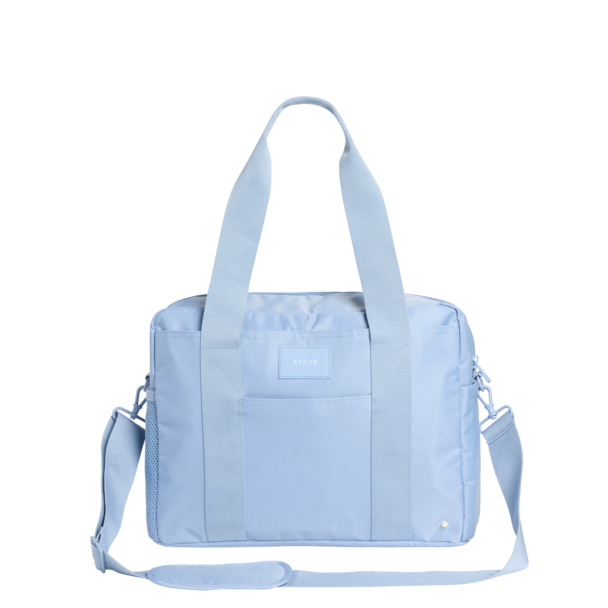 STATE Bags Jordan Diaper Tote Nylon Ice Blue Front View Click to Zoom