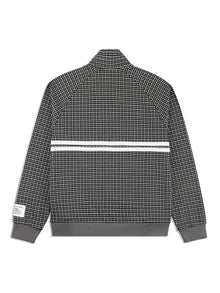 Men | Dallas Houndstooth Track Jacket | Black Beauty