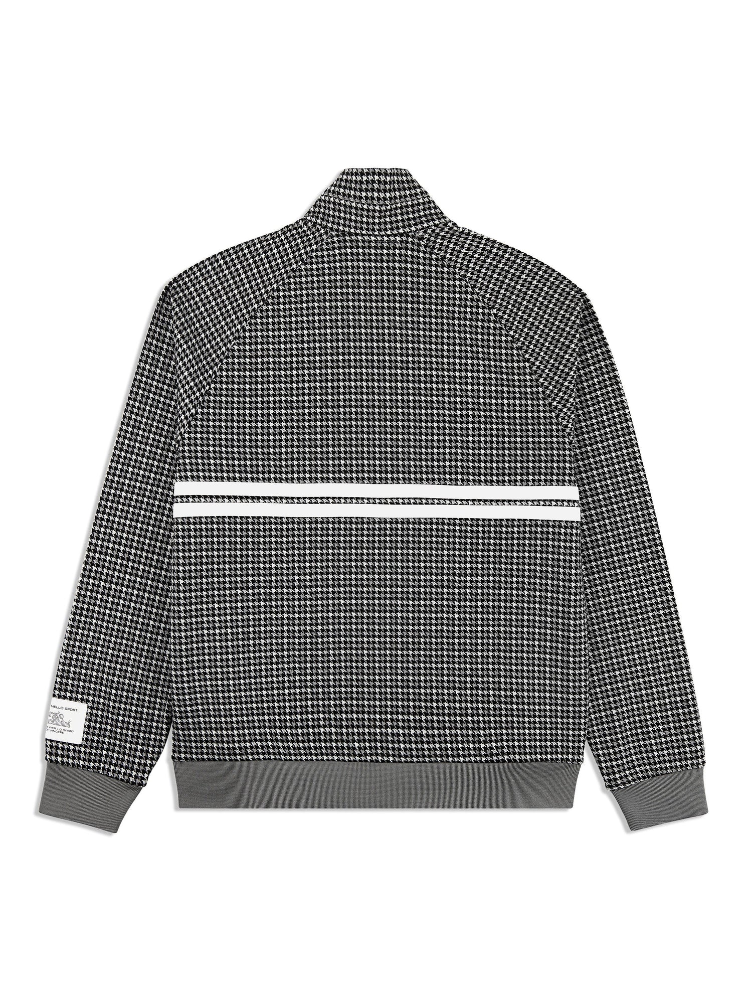 Men | Dallas Houndstooth Track Jacket | Black Beauty