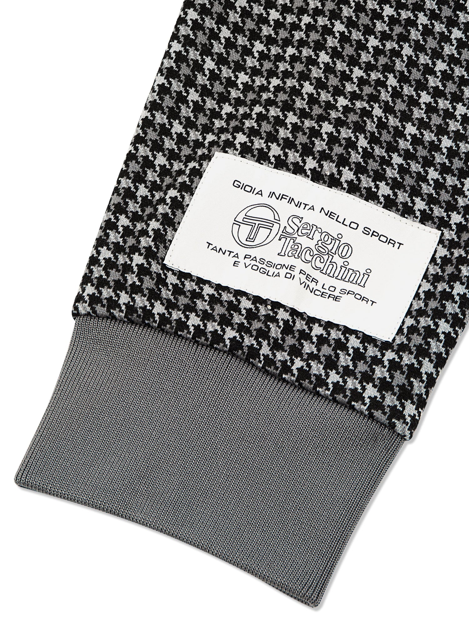 Men | Dallas Houndstooth Track Jacket | Black Beauty