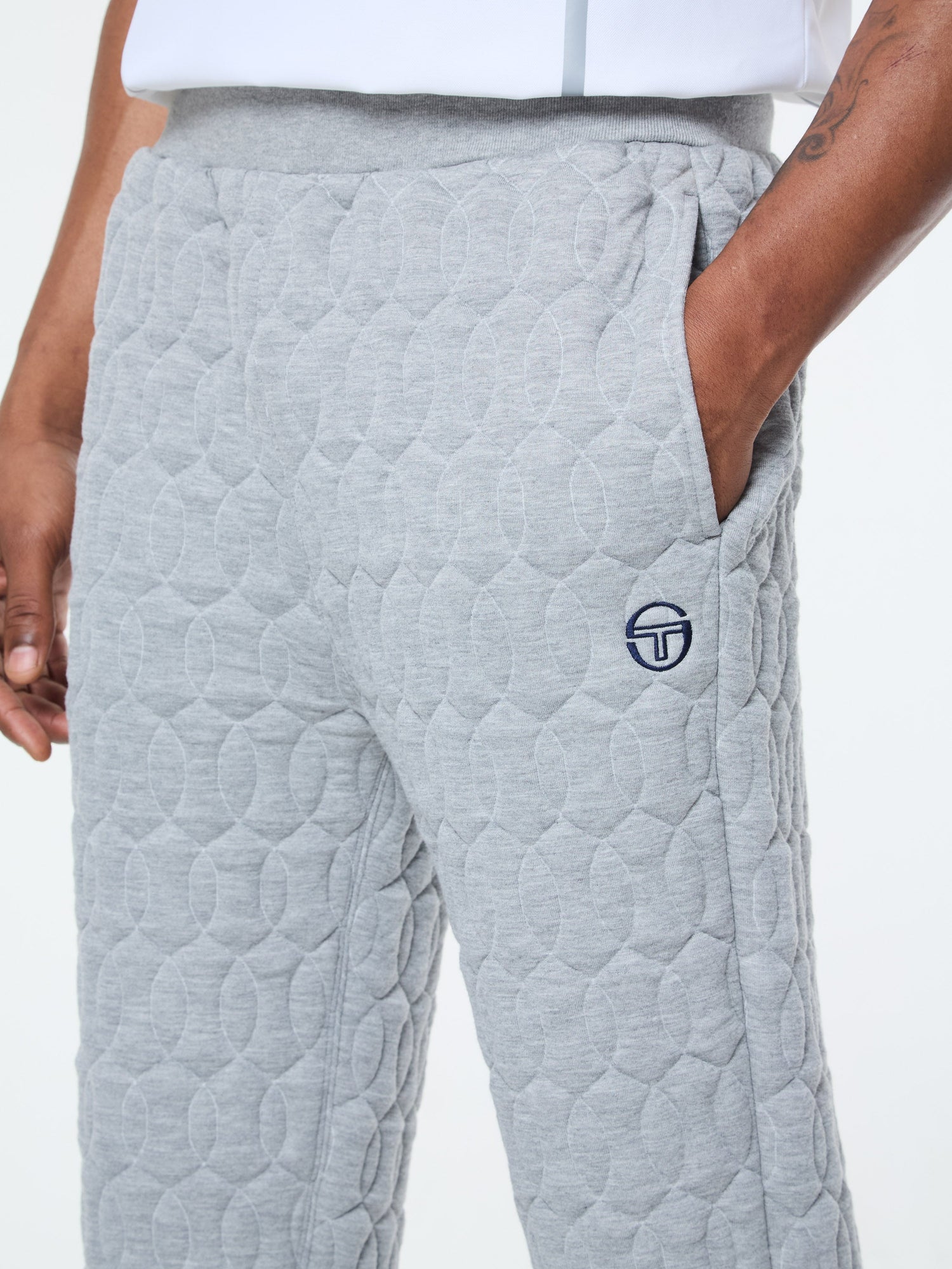 Men | Aversa Quilted Sweatpant | Light Heather Grey