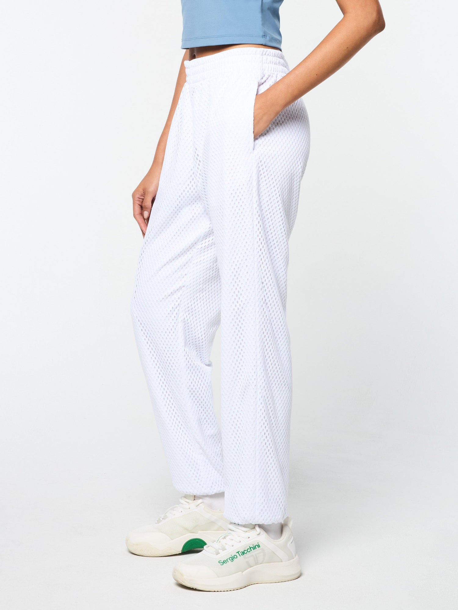 Women | Adria Mesh Track Pant | Brilliant White
