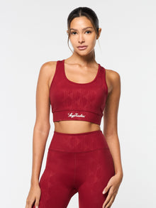 Women | Viano Printed Sports Bra | Sun Dried Tomato