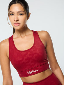 Women | Viano Printed Sports Bra | Sun Dried Tomato