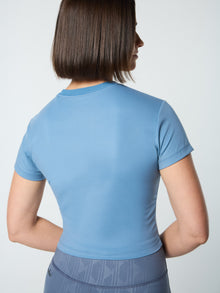 Women | Mirano Fitted Crop Top | Coronet Blue