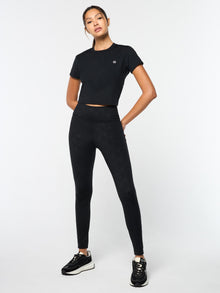 Women | Mirano Fitted Crop Top | Black Beauty