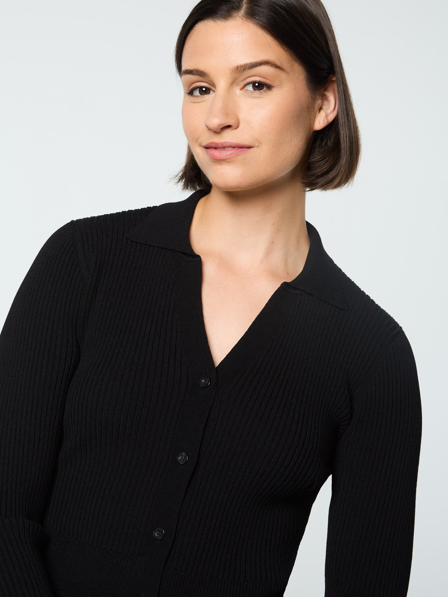 Women | Magreta Rib Cardigan | Black Beauty