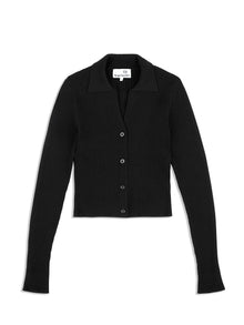 Women | Magreta Rib Cardigan | Black Beauty