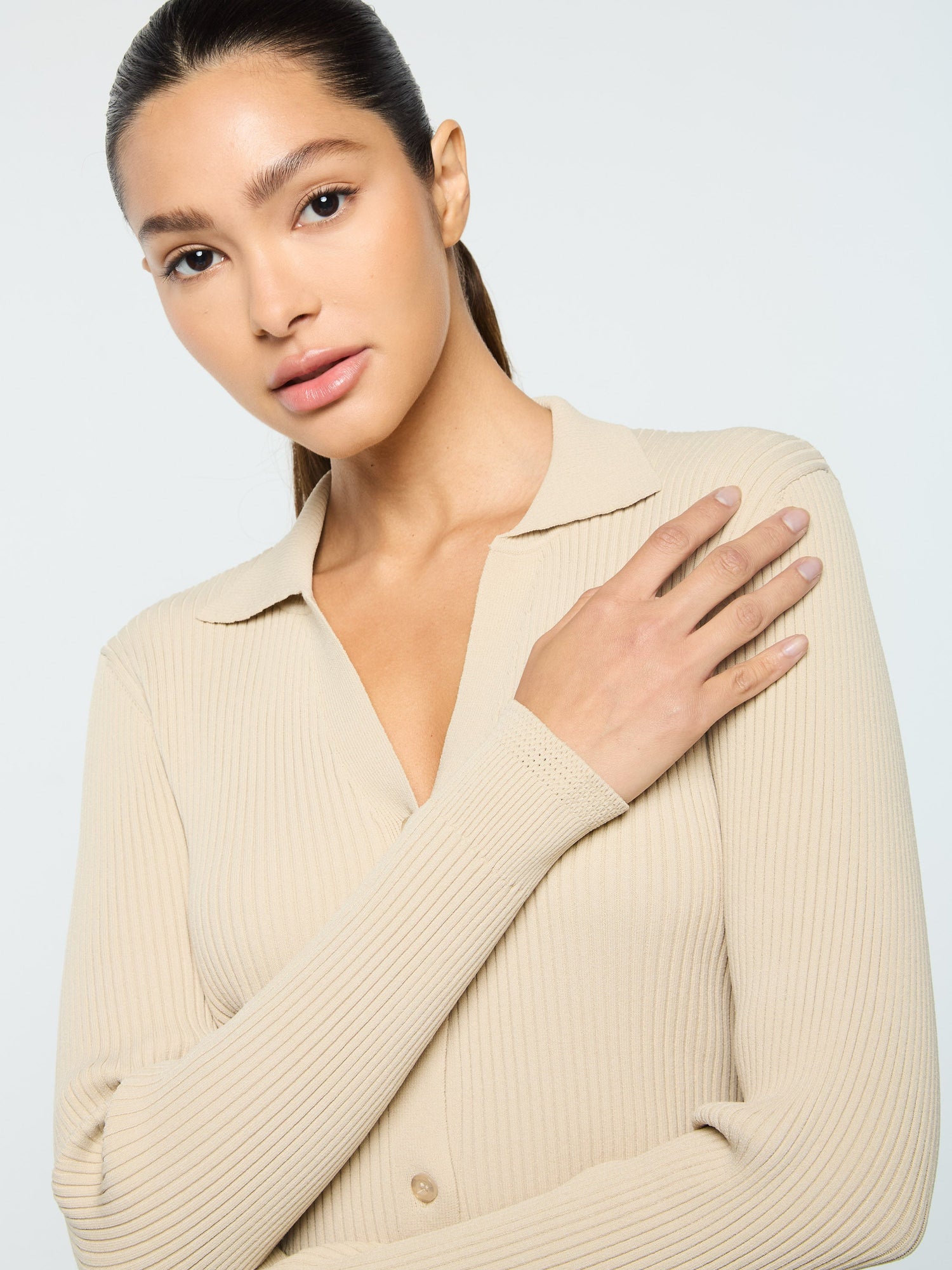 Women | Magreta Rib Cardigan | Humus