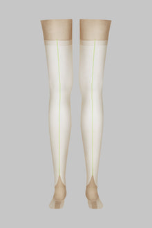 Authentic Neon Seamed Nylon Stockings -15D - Les Coquetteries | Green