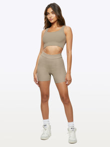 Womens | Coreflex Form-Fitting Bike Short | Stone