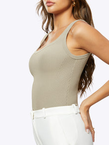 Womens | Coreflex Form-Fitting Tank | Stone
