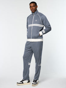 Men | Dallas Houndstooth Track Jacket | Maritime Blue