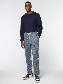Men | Dallas Houndstooth Track Pant | Maritime Blue