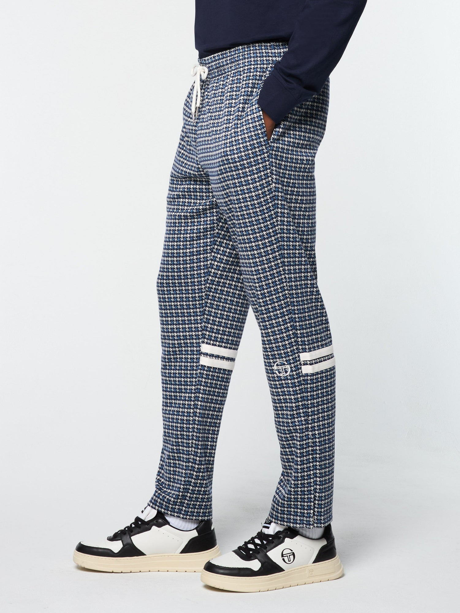 Men | Dallas Houndstooth Track Pant | Maritime Blue