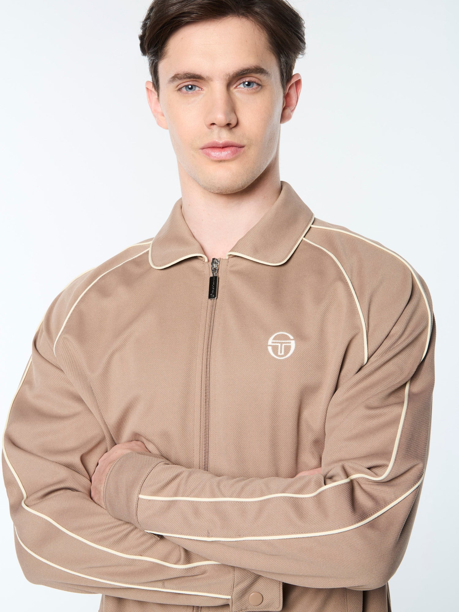 Men | Ettore Track Jacket | Taupe Grey