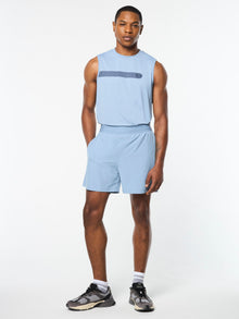 Men | Elio Tennis Short | Faded Denim