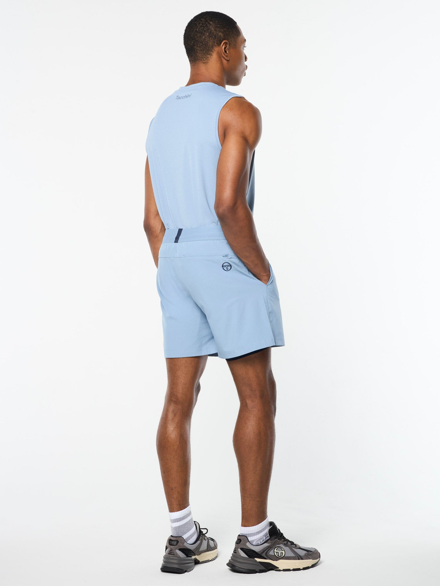 Men | Elio Tennis Short | Faded Denim