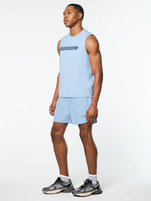 Men | Elio Performance Tank | Faded Denim