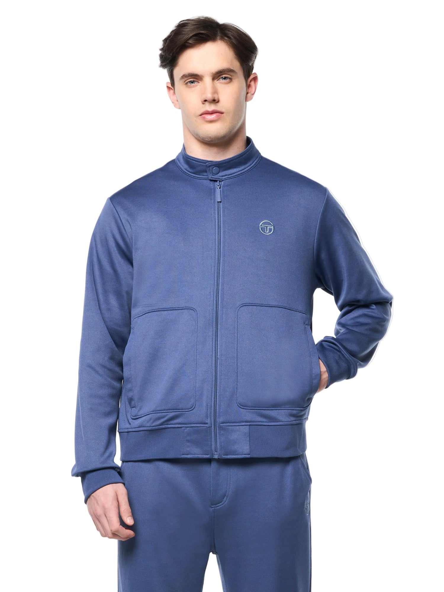 Men | Sandro Track Jacket | Blue Indigo