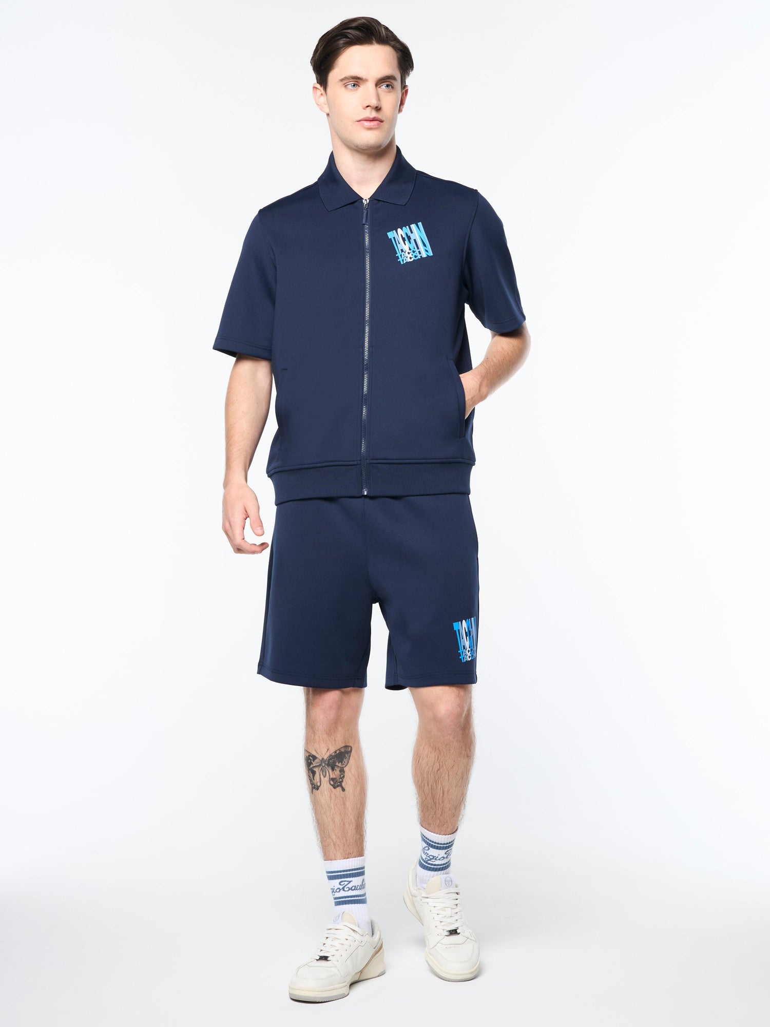 Men | Urso Short Sleeve Track Jacket | Maritime Blue