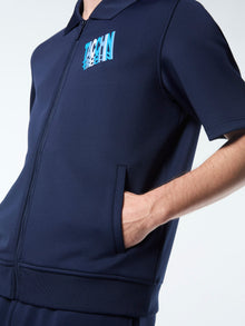 Men | Urso Short Sleeve Track Jacket | Maritime Blue