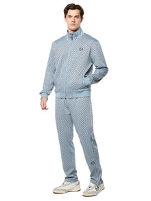 Men | Paolo Knit Track Jacket | Faded Denim