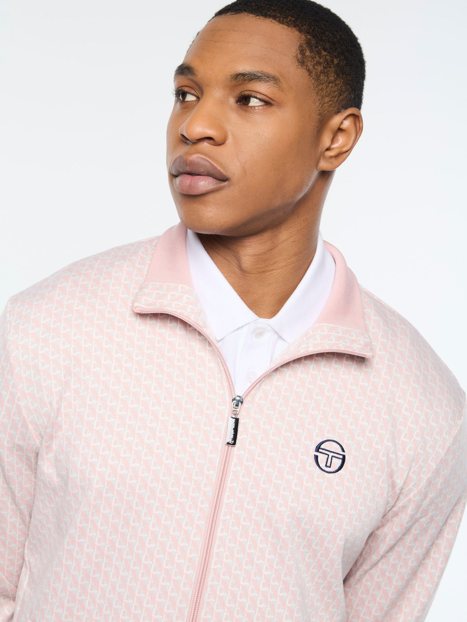 Men | Paolo Knit Track Jacket | Pale Mauve