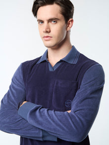 Men | Alvar Long Sleeve Polo | Eclipse