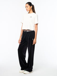 Women | Adele Velour T-Shirt | Gardenia
