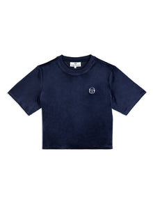 Women | Adele Velour T-Shirt | Maritime Blue
