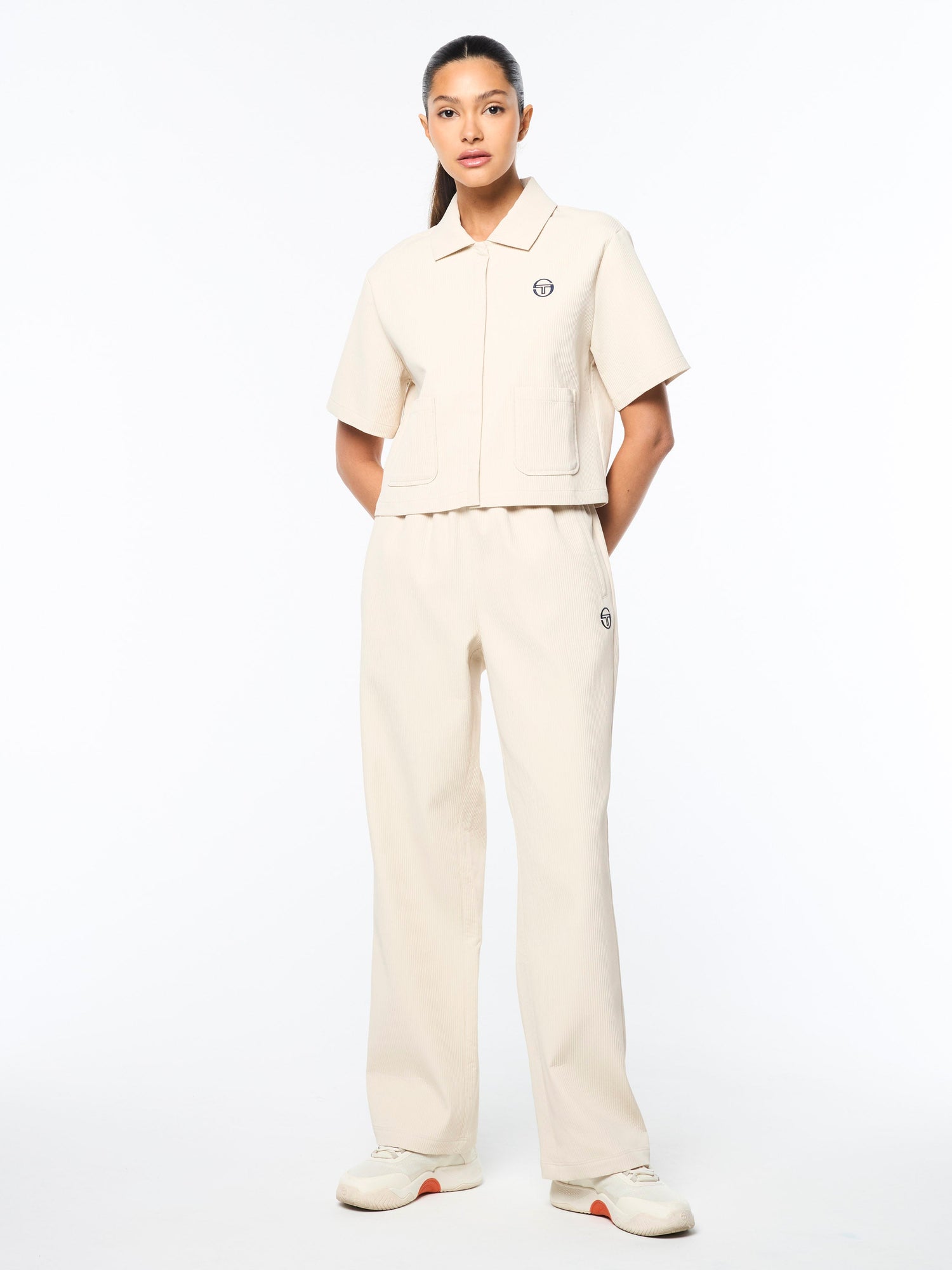 Women | Mia Cropped Shirt | Fog