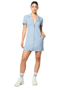 Women | Silvia Dress | Faded Denim