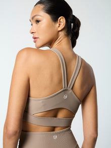Women | Giulia Sports Bra | Taupe Grey
